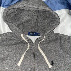 Polo by Ralph Lauren Gray Zip-Up Hooded Sweater
